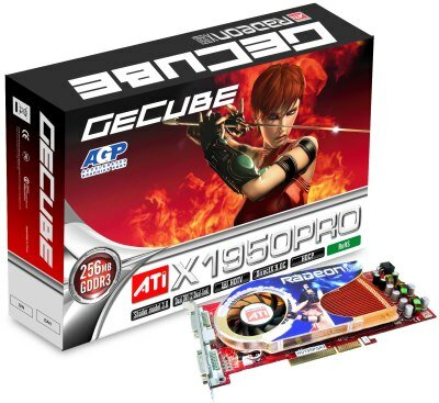 фотография видеокарты X1950 Pro с интерфейсом AGP от GeCube