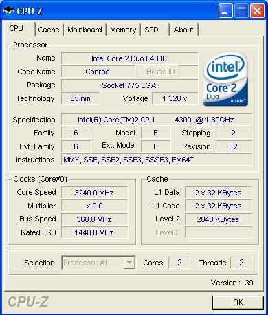 Intel Core 2 Duo E4300