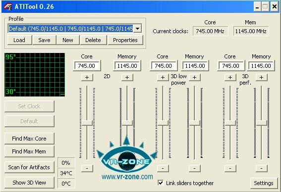 ATITool 0.26 GeForce 8600 GTS