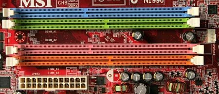Слоты памяти на MSI P35 Neo Combo