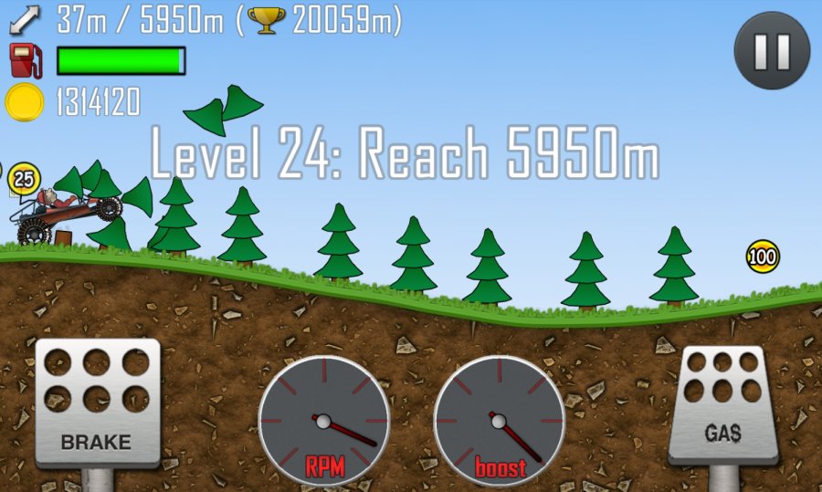 Игровой процесс Hill Climb Racing